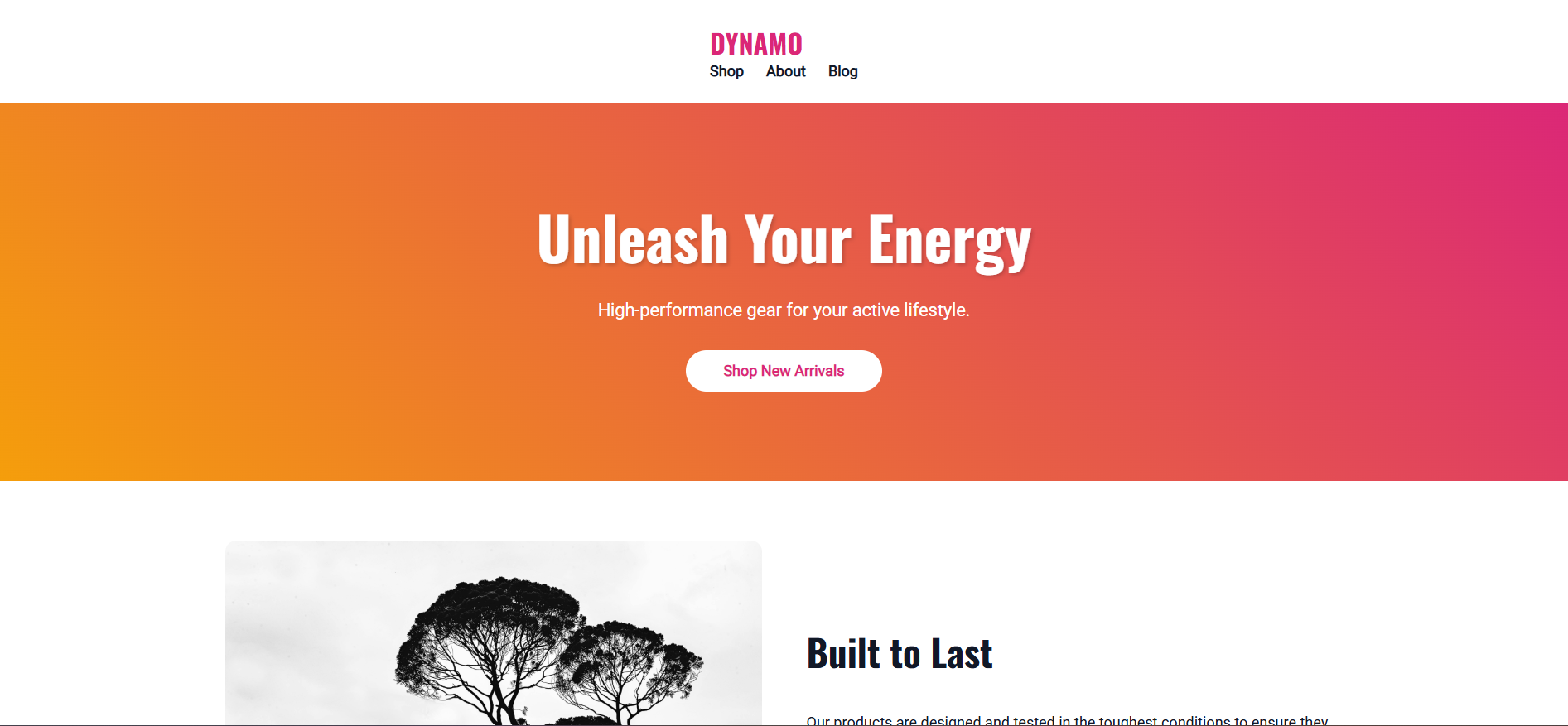 The Bold website design concept